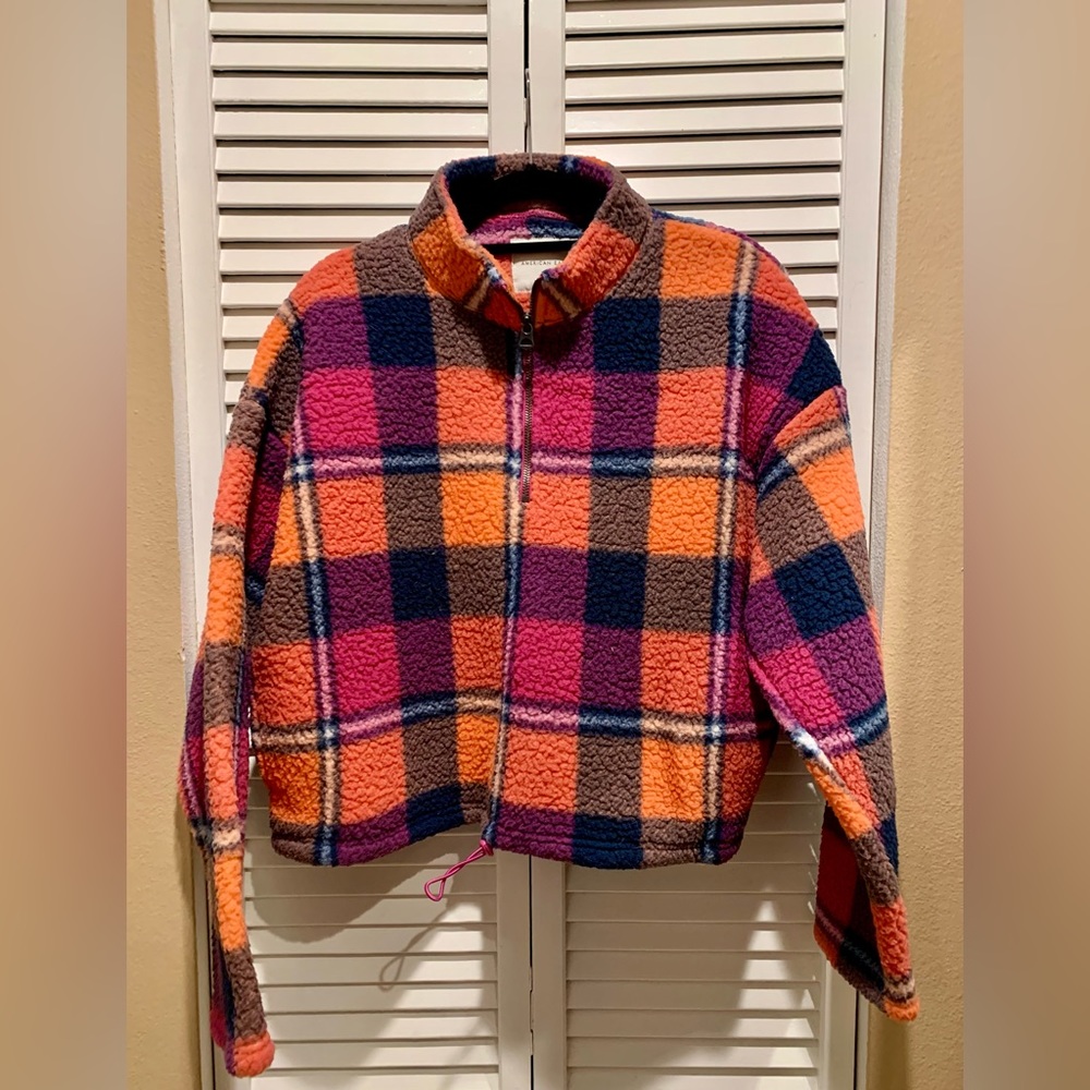 American Eagle Crop Zip Sweater-Jacket Size Small